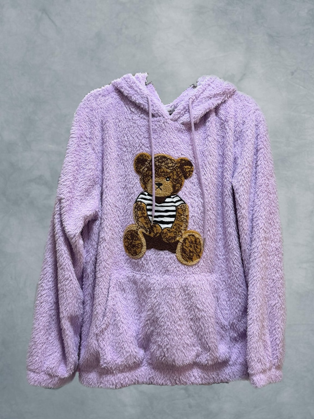 IMAN Lavender Plush Fuzzy Hoodie